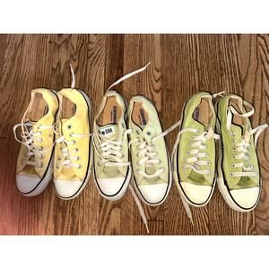 3 PAIRS UNWORN VINTAGE CONVERSE MADE IN USA CHUCK TAYLOR SNEAKERS 5/7